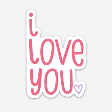 I Love You Sticker Mockup