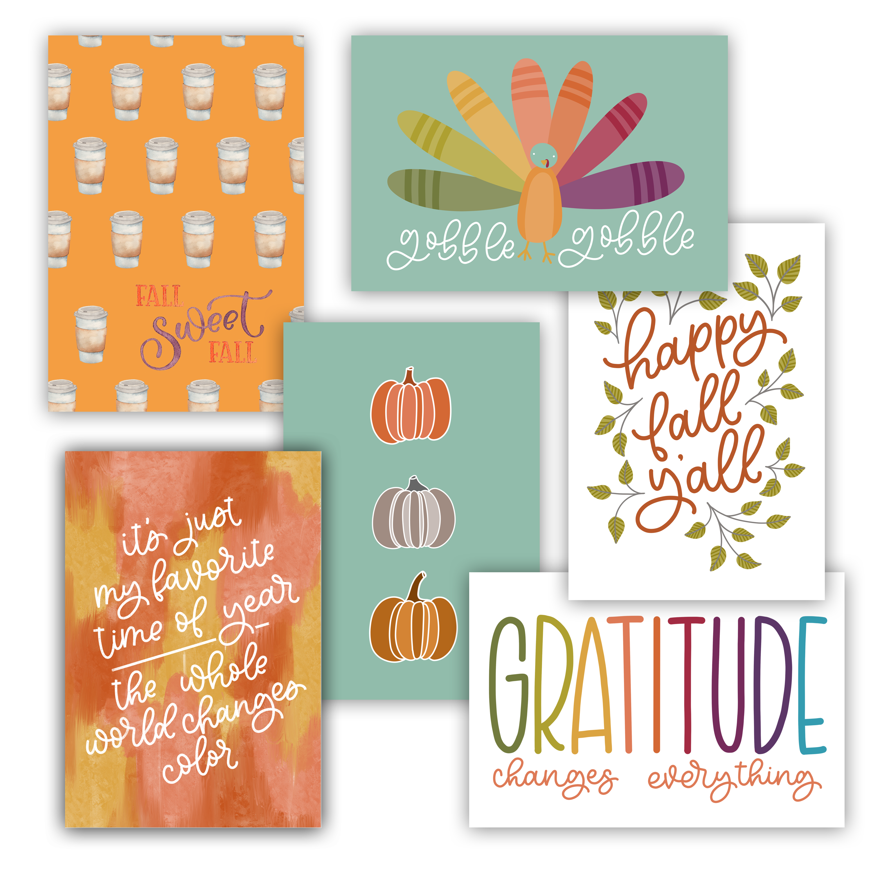 Fall Postcards Mockup