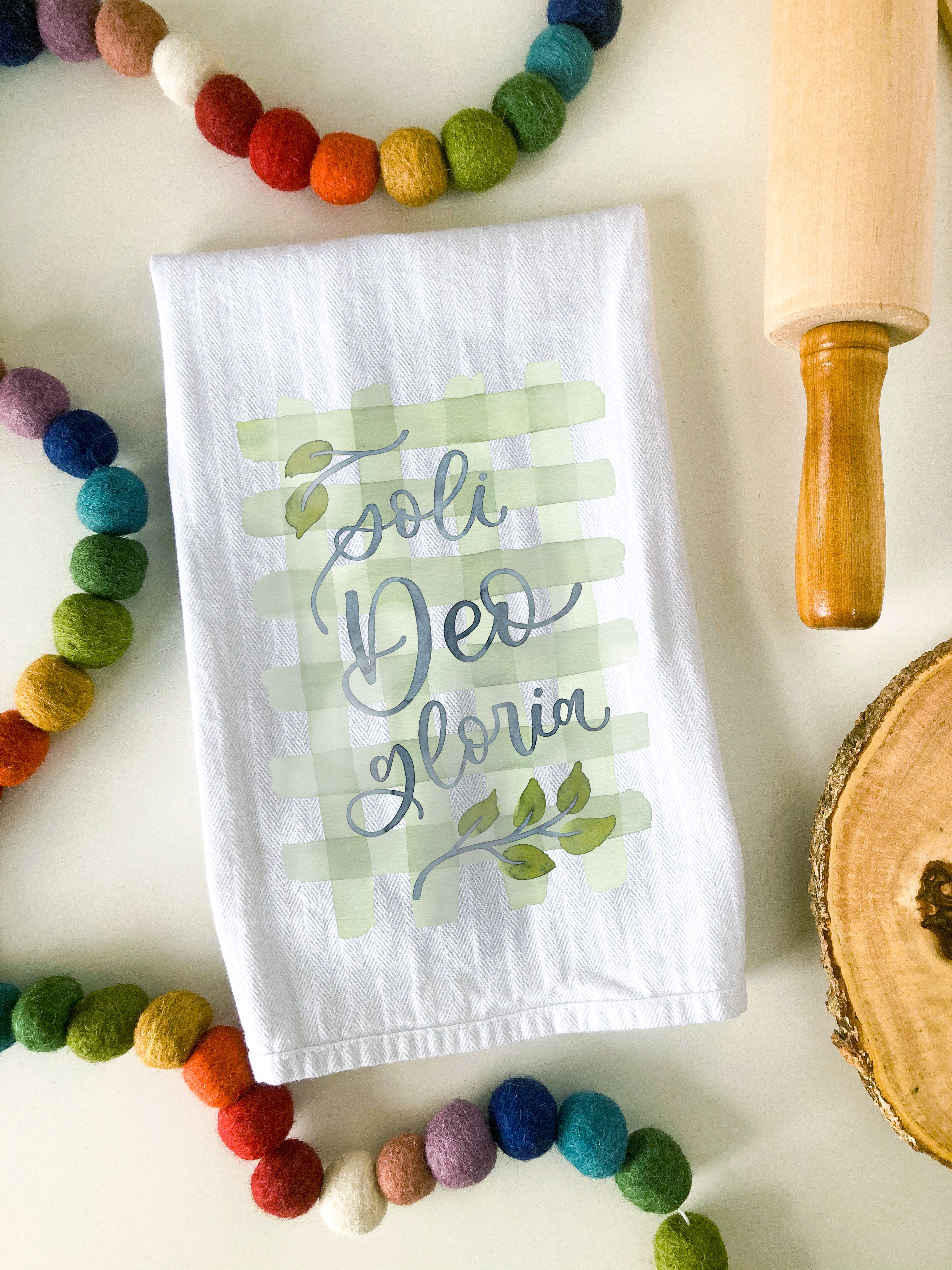 Soli Deo Gloria Tea Towel Photo (Rainbow)